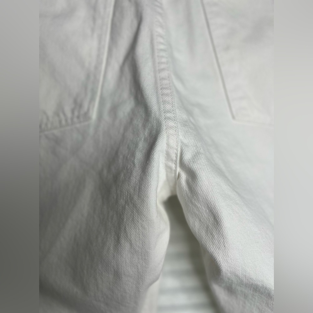 Madewell High-Rise Long Denim Shorts -Tile White - Women's Size 24 - Picture 16 of 16